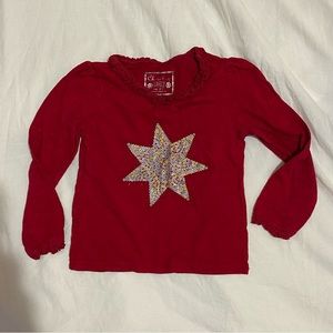 Cherokee sequined deep red long sleeve